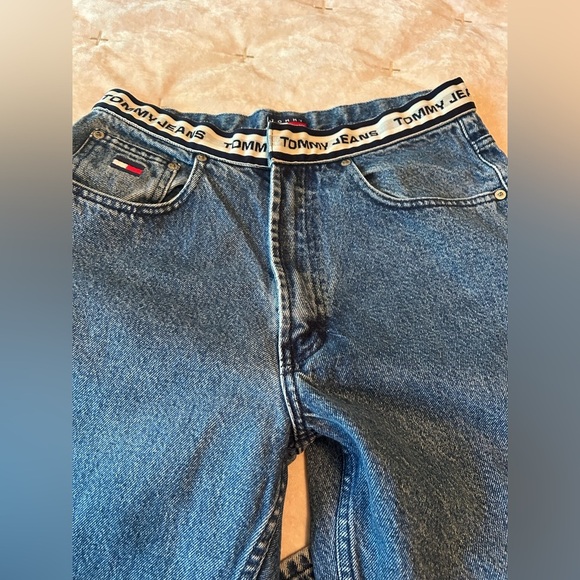 Vintage Tommy Jeans Spellout Waistband Straight Leg Women’s 30x30 90s - Picture 4 of 9